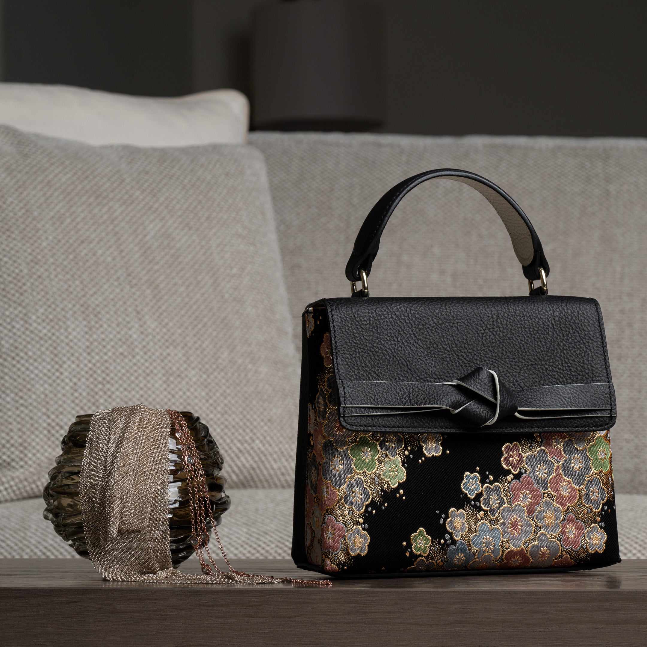 Kaguya Black with Flowers