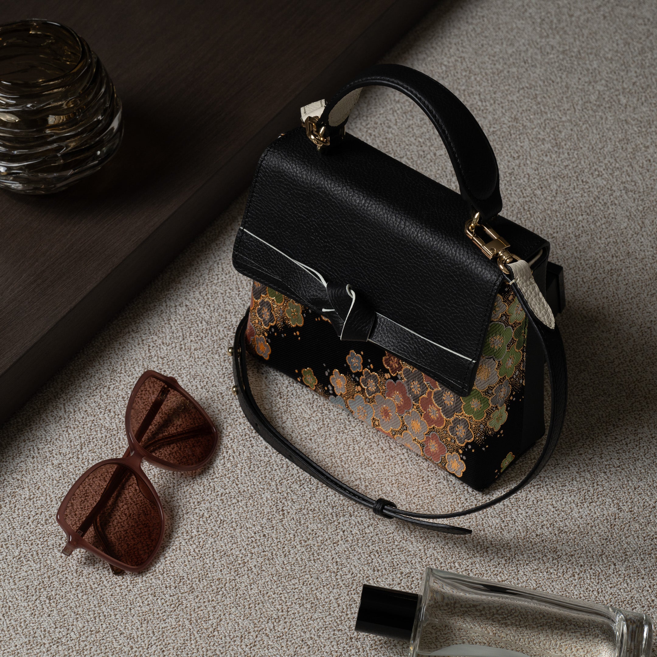 Kaguya Black with Flowers